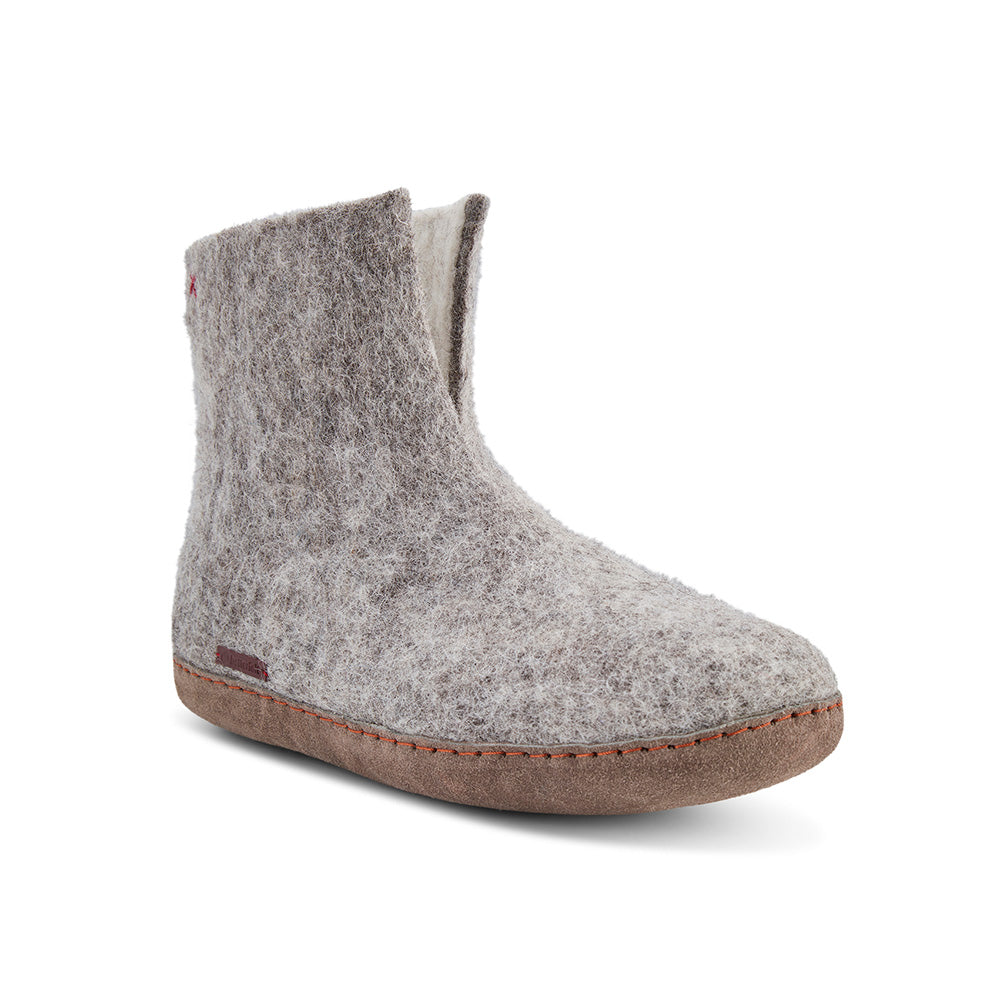 High Boot - Grey with Leather