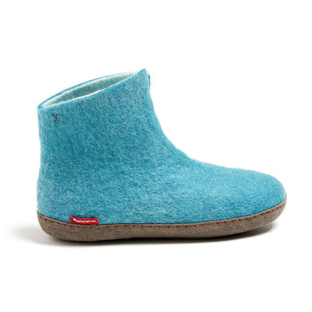 High Boot - Light Blue with Leather
