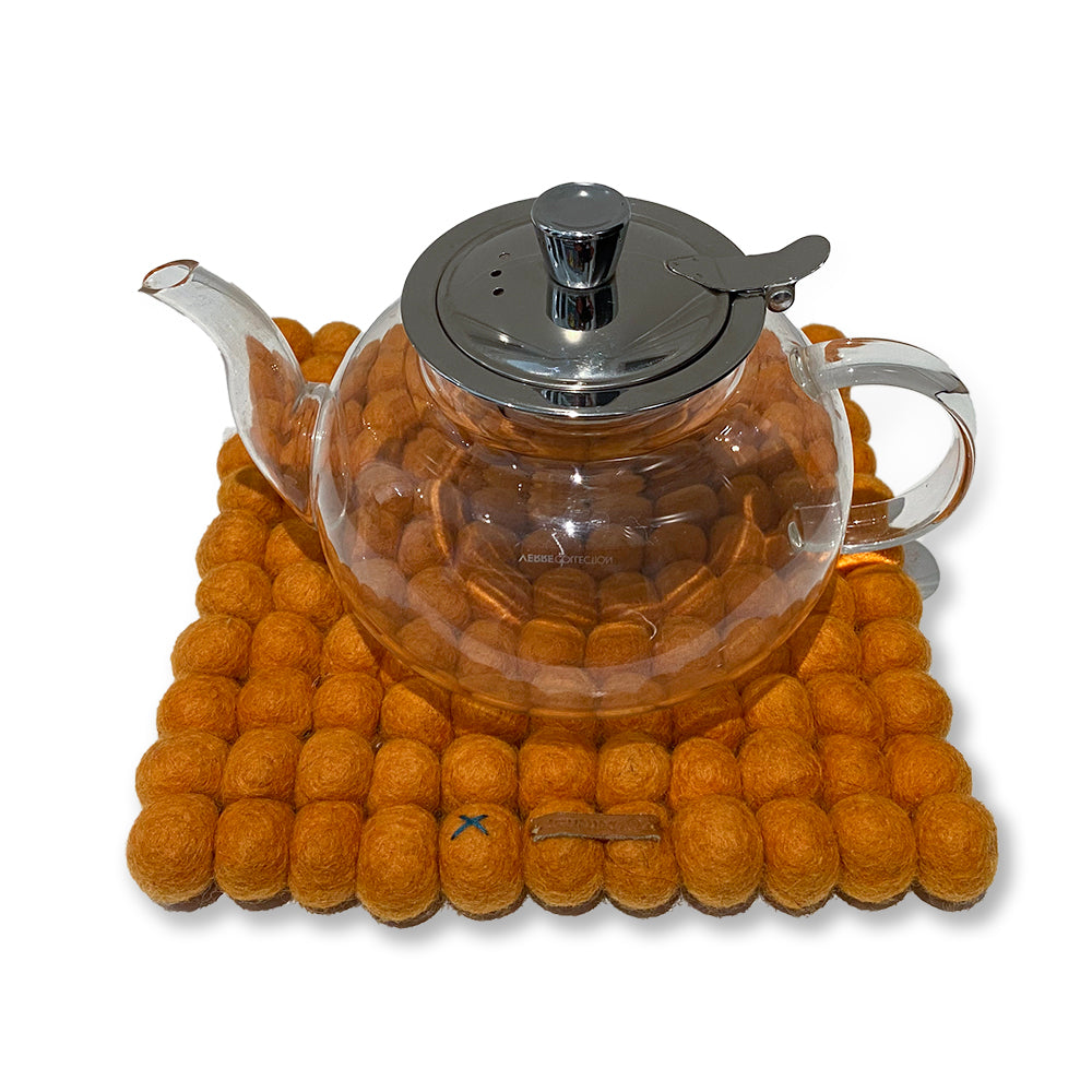 Square Ball Trivet - Orange