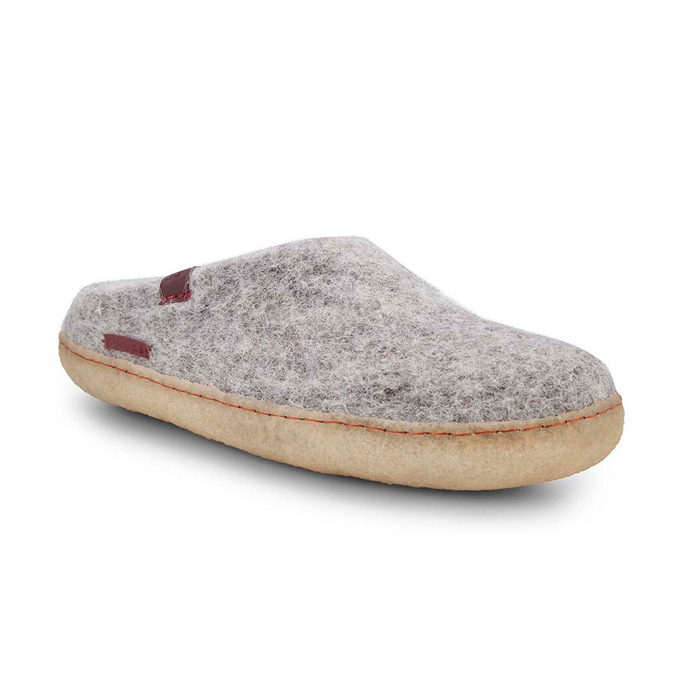 Classic Slipper - Grey with Rubber