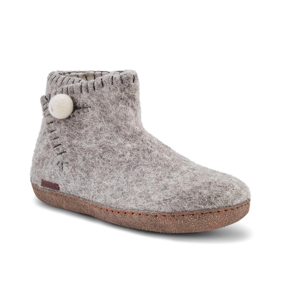 Betterfelt Daisy In Grey With Leather Soles